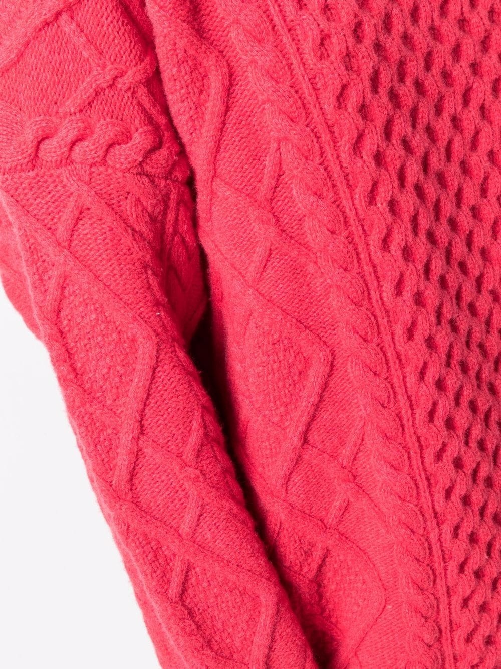Aran crew neck jumper - 5