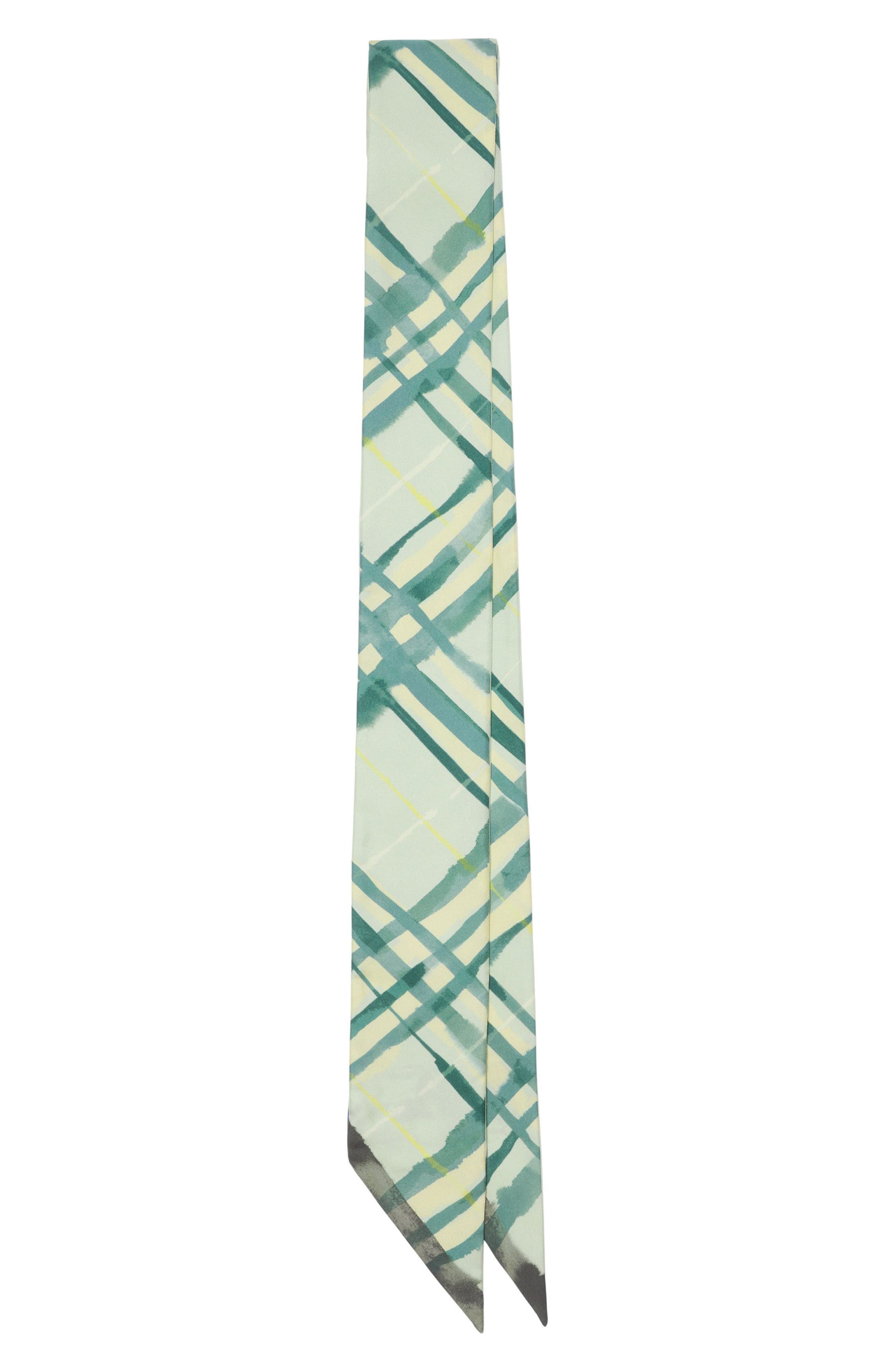 burberry Reversible Check Silk Twill Scarf in Breeze at Nordstrom - 1