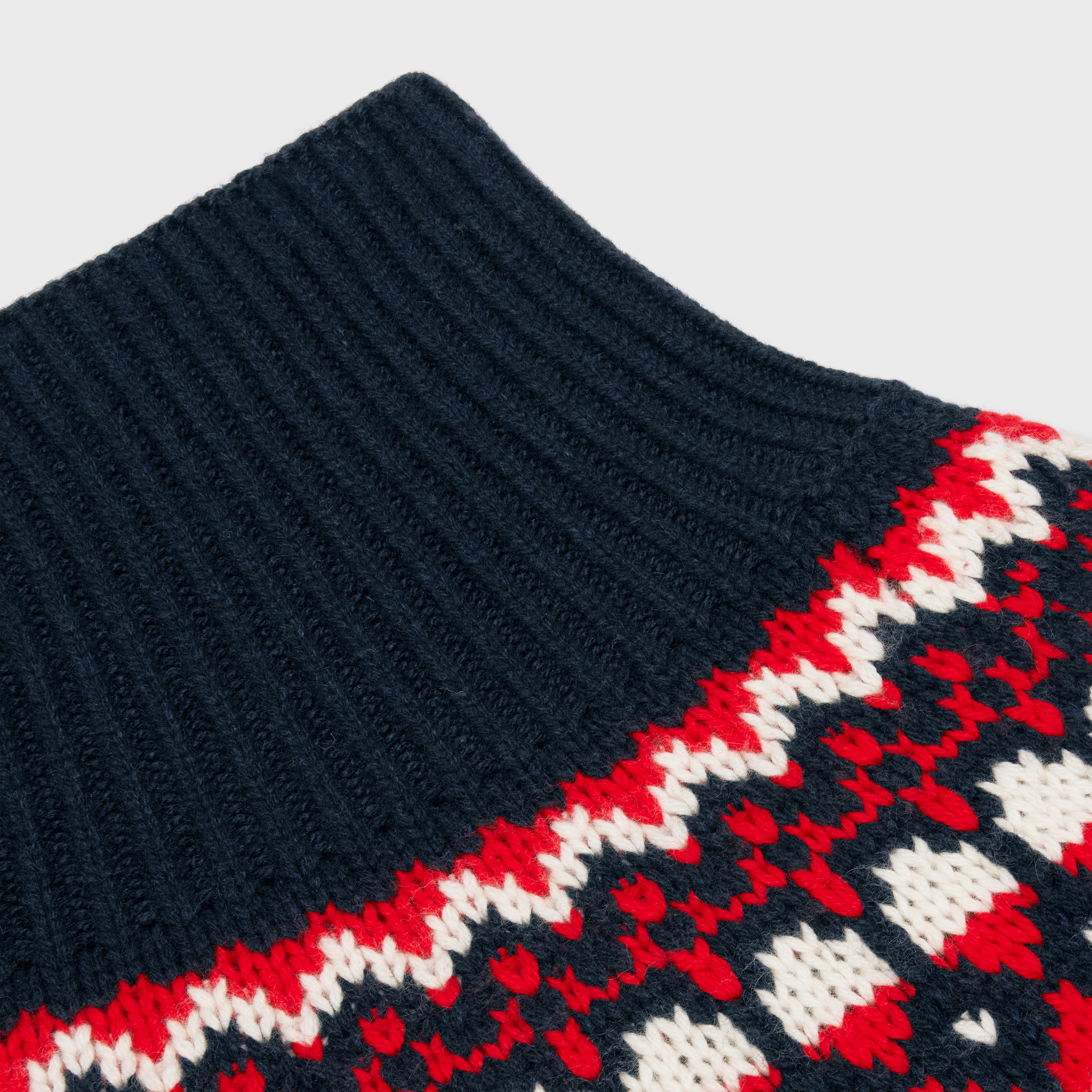 HIGH-NECK SWEATER IN FAIR ISLE CASHMERE - 3