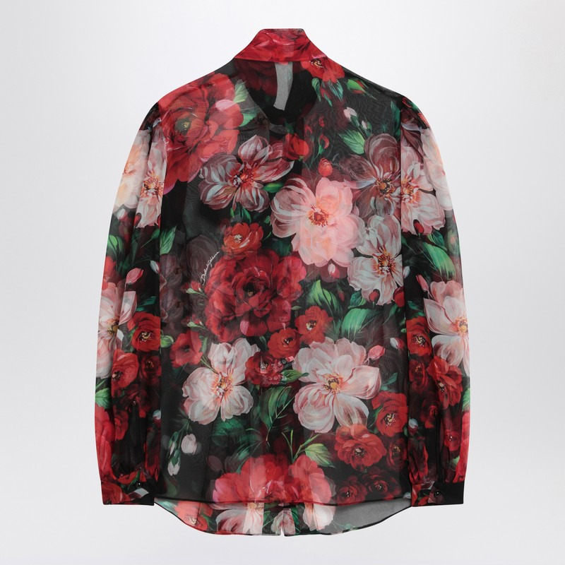 Dolce&Gabbana Shirt With Bow In Chiffon With Floral Print Women - 2