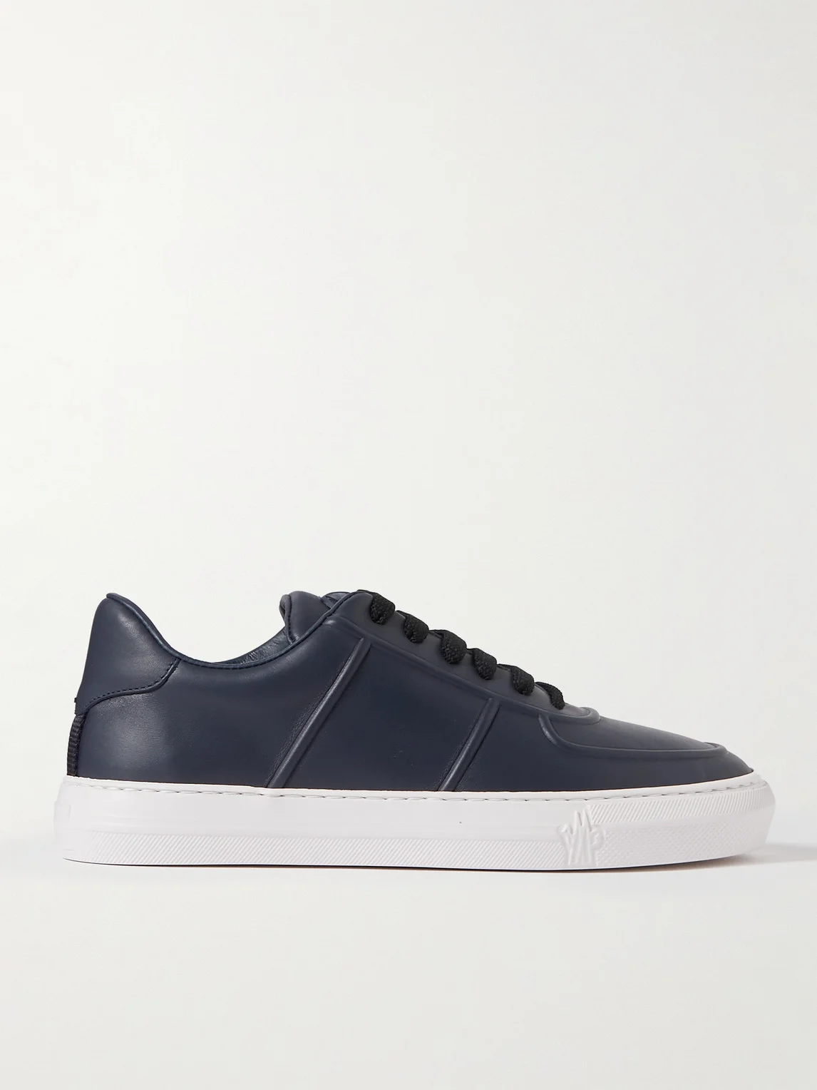 Neue York Logo-Appliquéd Leather Sneakers - 1