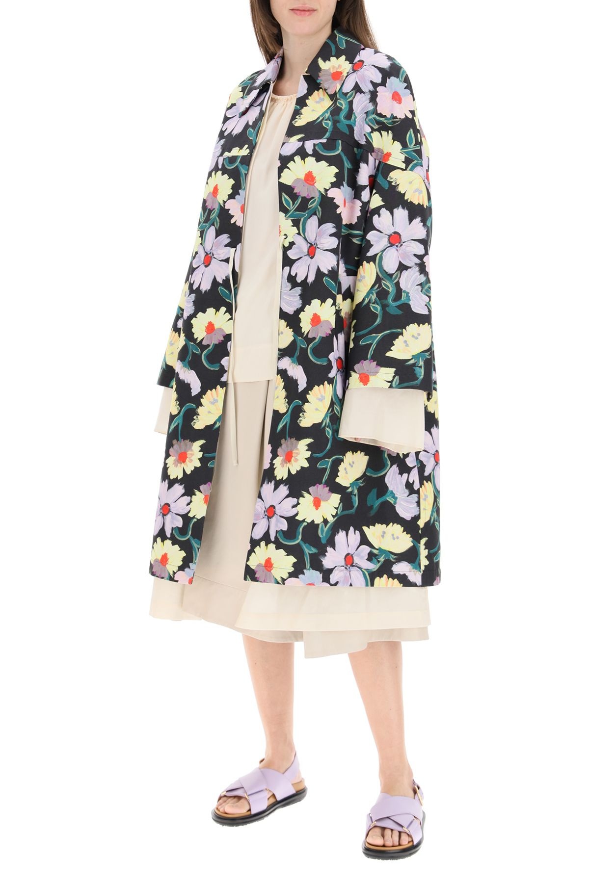 FLORAL PRINT COAT - 2