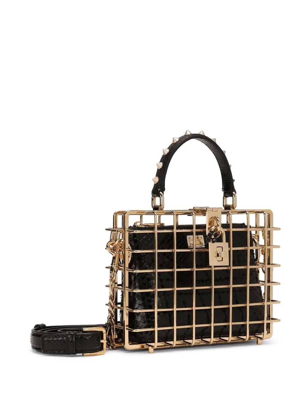 cage-embellished tote bag - 3