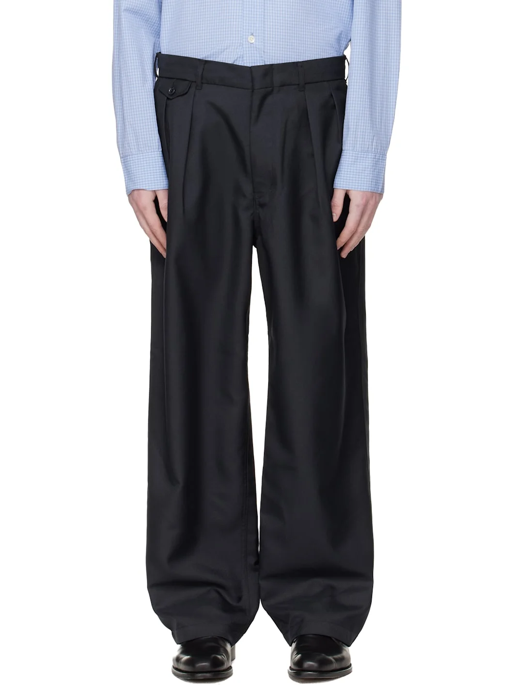 Navy Polyester Twill Club Trousers - 1