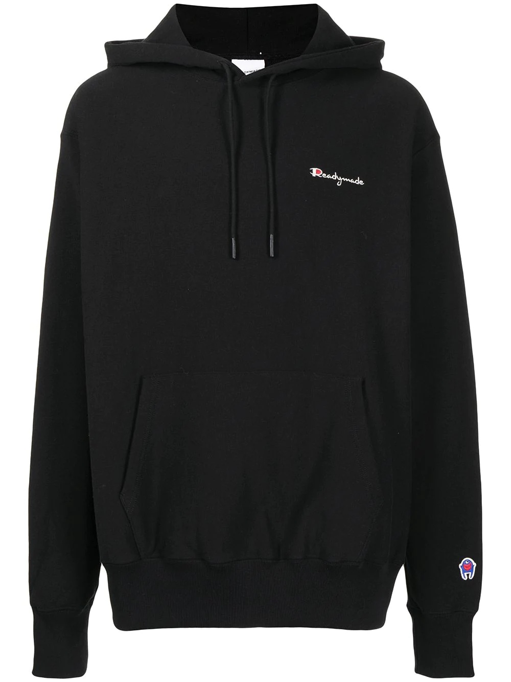 embroidered logo long-sleeve hoodie - 1