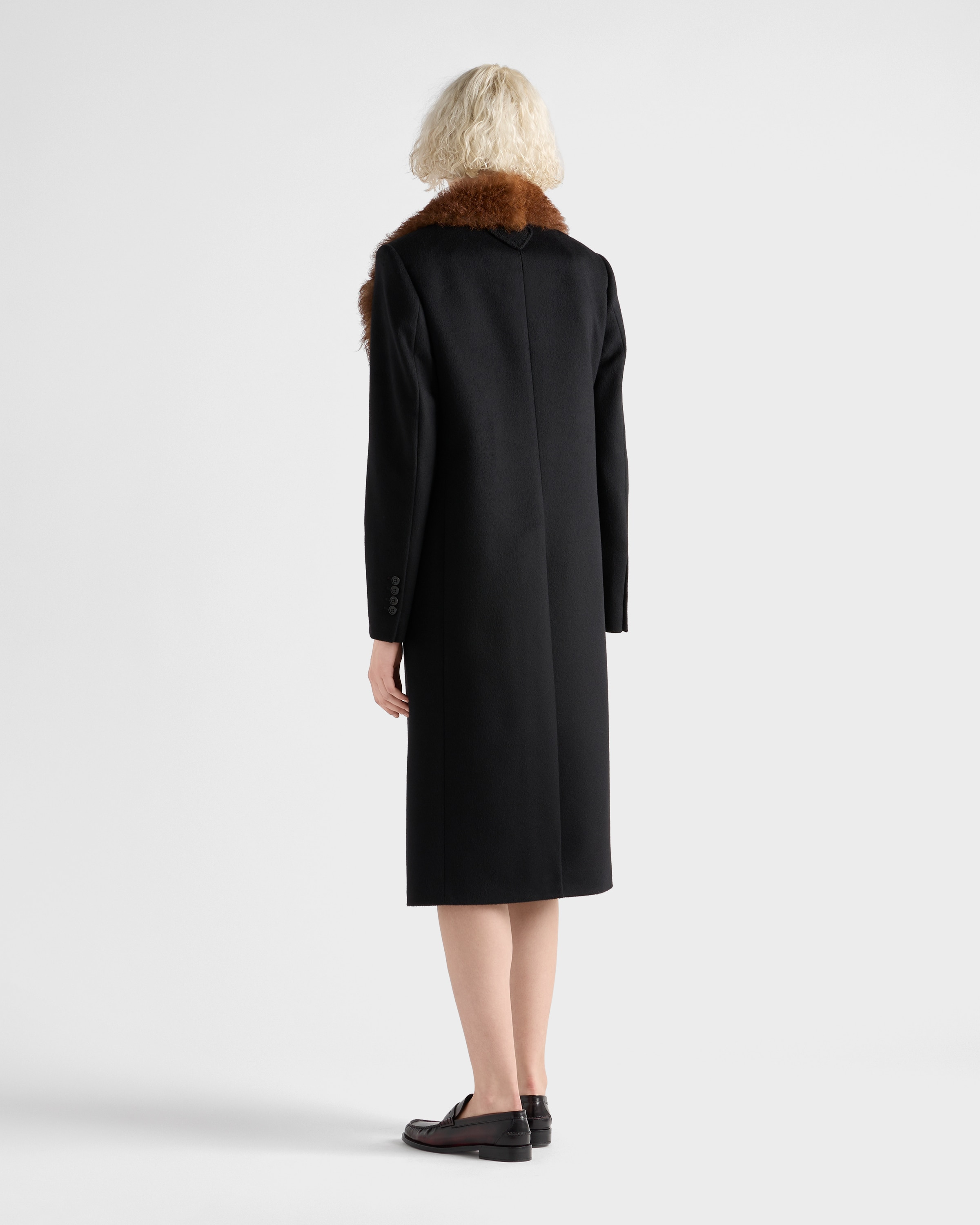 Double-breasted cashmere coat - 5