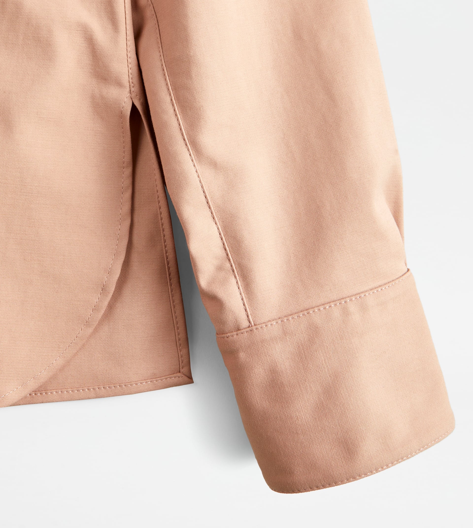 SHIRT IN STRETCH COTTON - BEIGE - 8