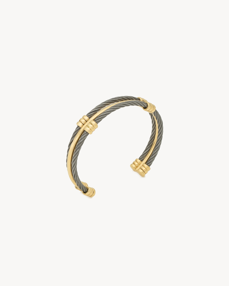 DOUBLE CABLE CUFF IN METAL 1
