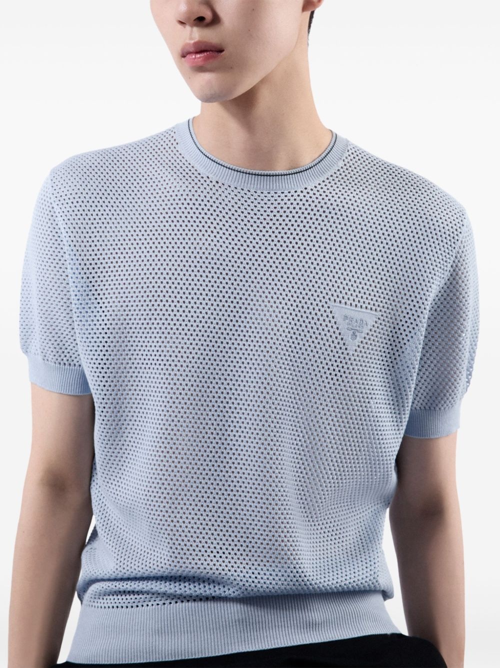perforated-design T-shirt - 4