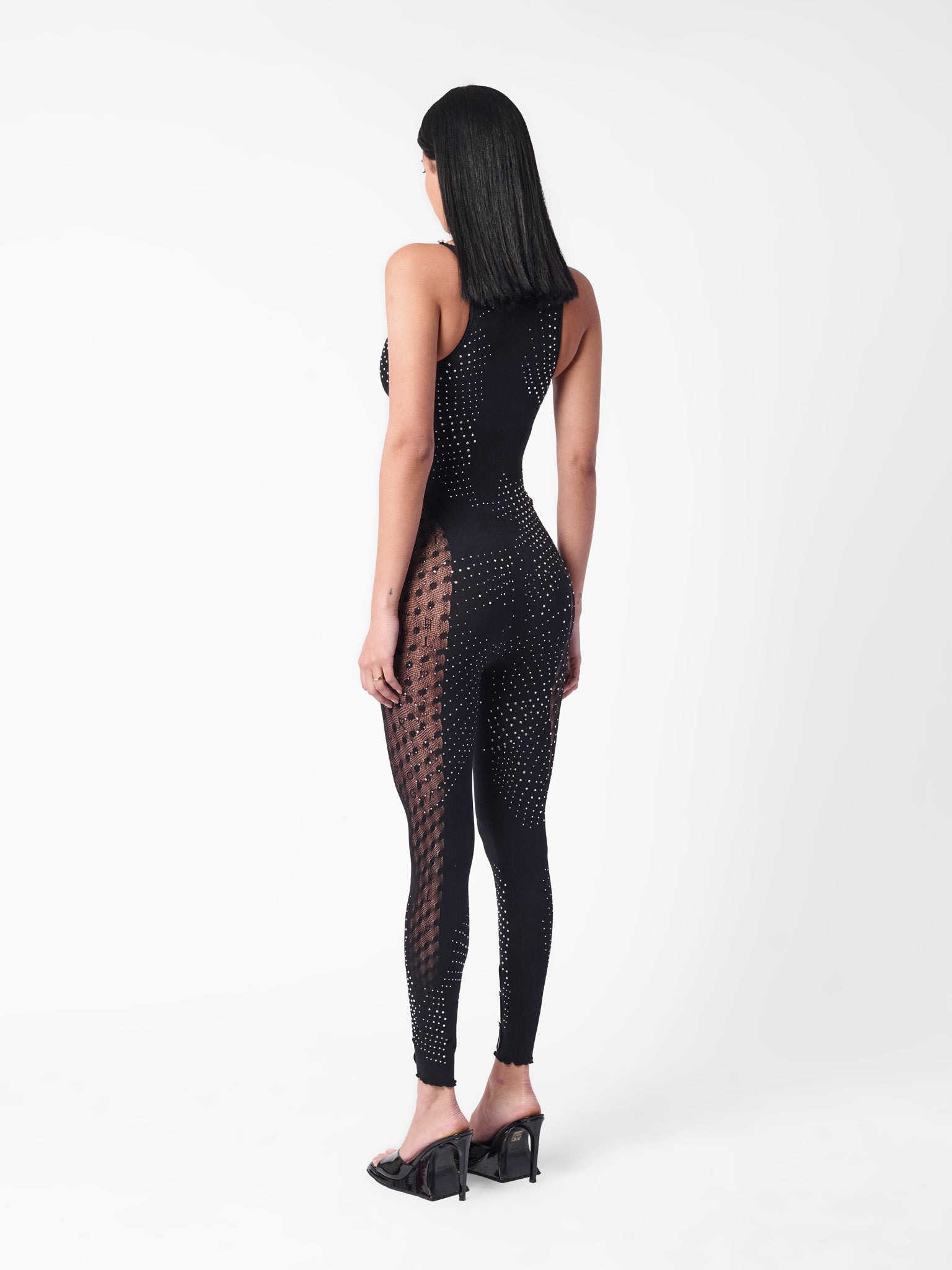 RHINESTONED JANICE JUMPSUIT JET BLACK - 6
