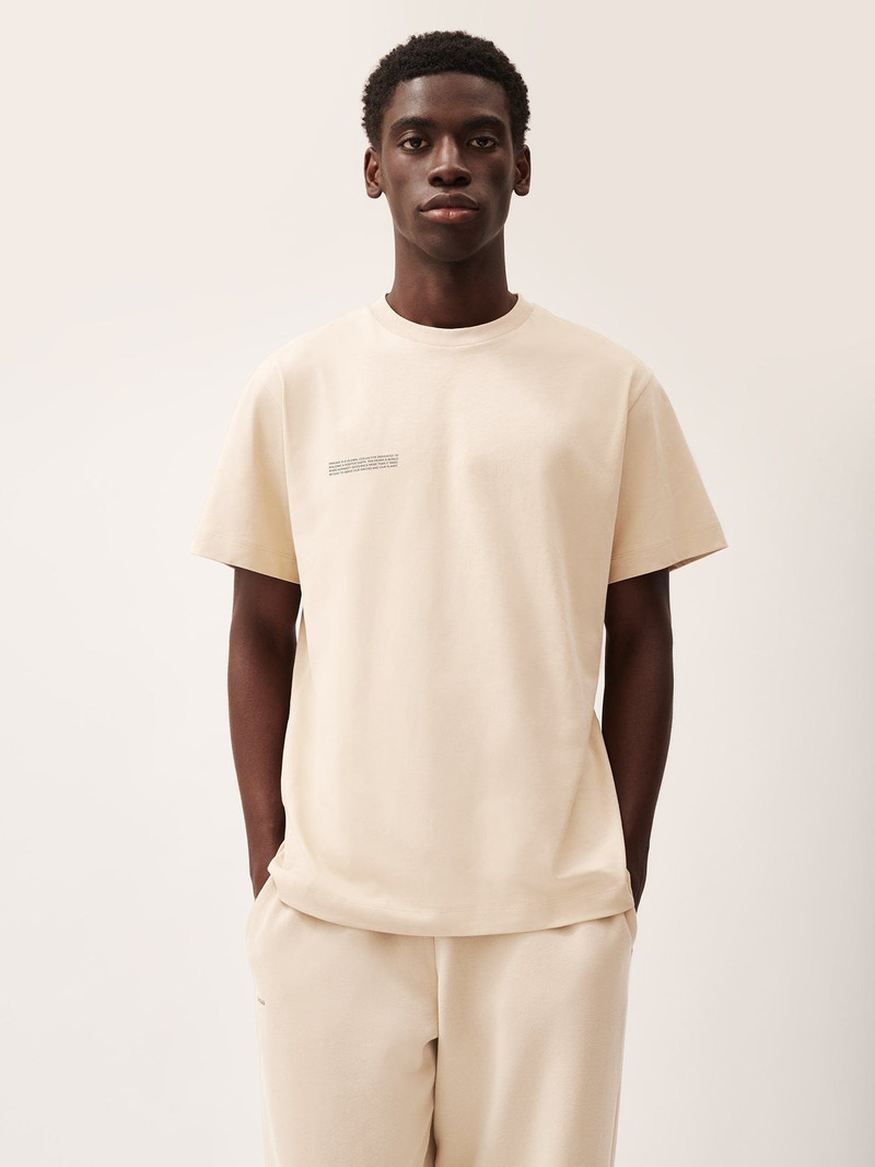 PANGAIA Mens 365 Midweight T-shirt - Sand outlook