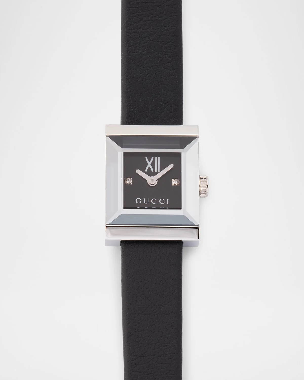 14x18mm G-Frame Small Square Watch with Leather Strap - 1