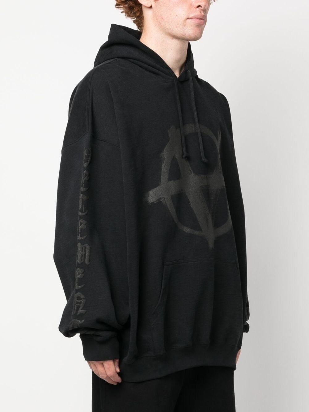 graphic-print cotton hoodie - 3