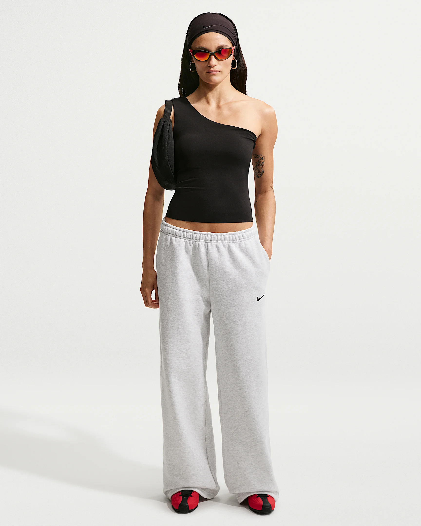 Nike Studio Fleece Medium Weight Women's Mid-Rise Wide-Leg Pants - 1