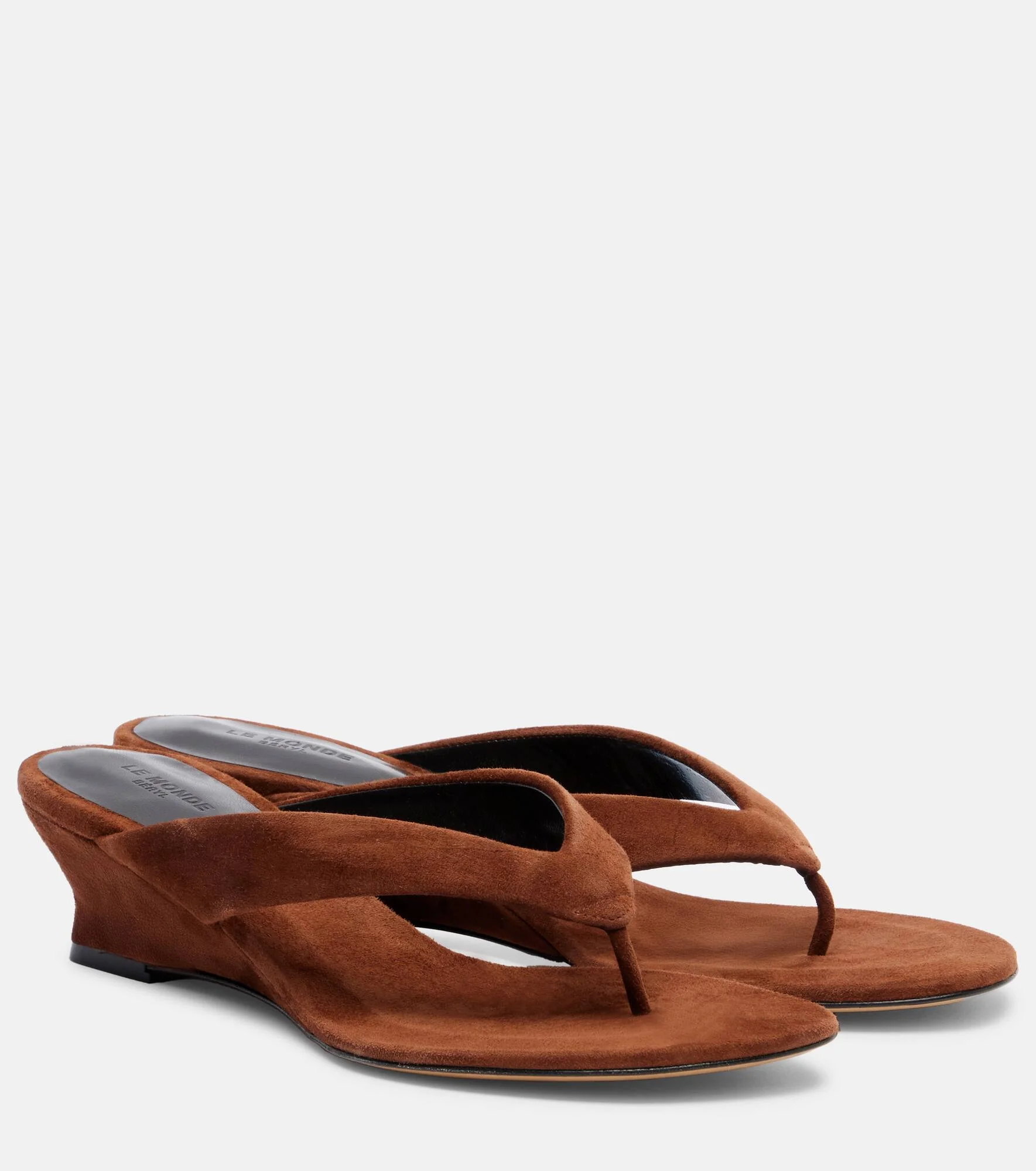 Micro Wedge 40 suede thong sandals - 1