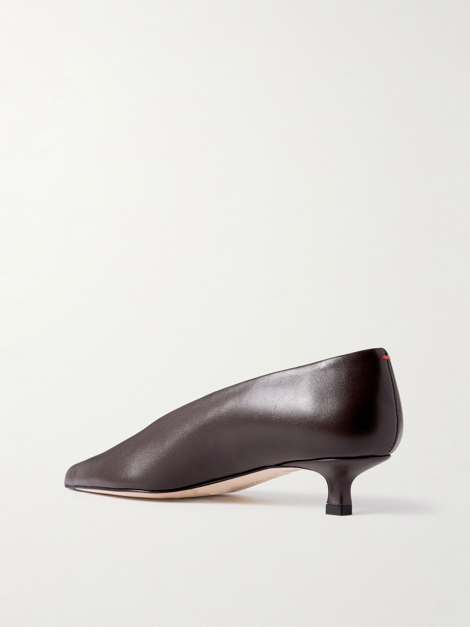 Clara leather pumps Chocolate - 3