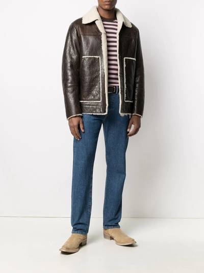 DSQUARED2 fur-trimmed buttoned jacket outlook