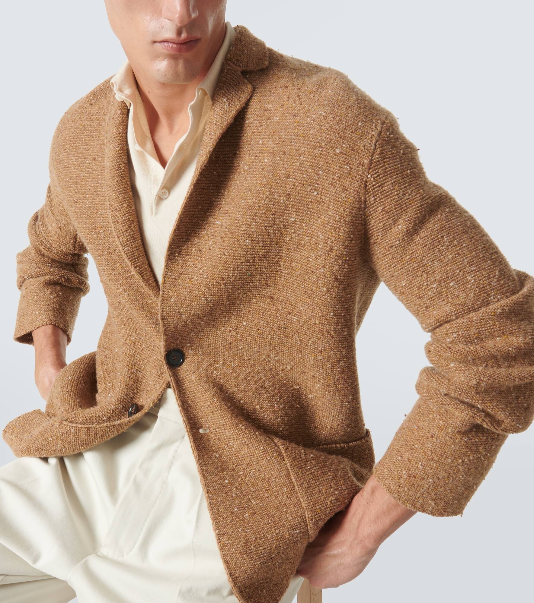 Cashmere and linen cardigan - 6