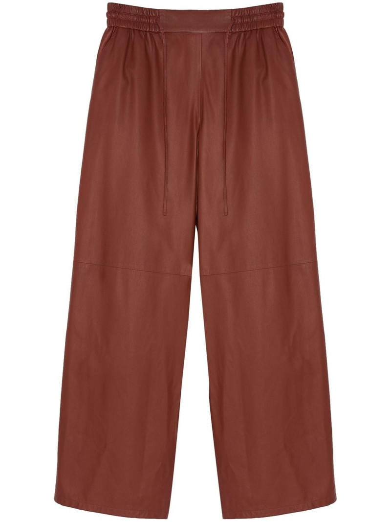 leather wide-leg trousers 1