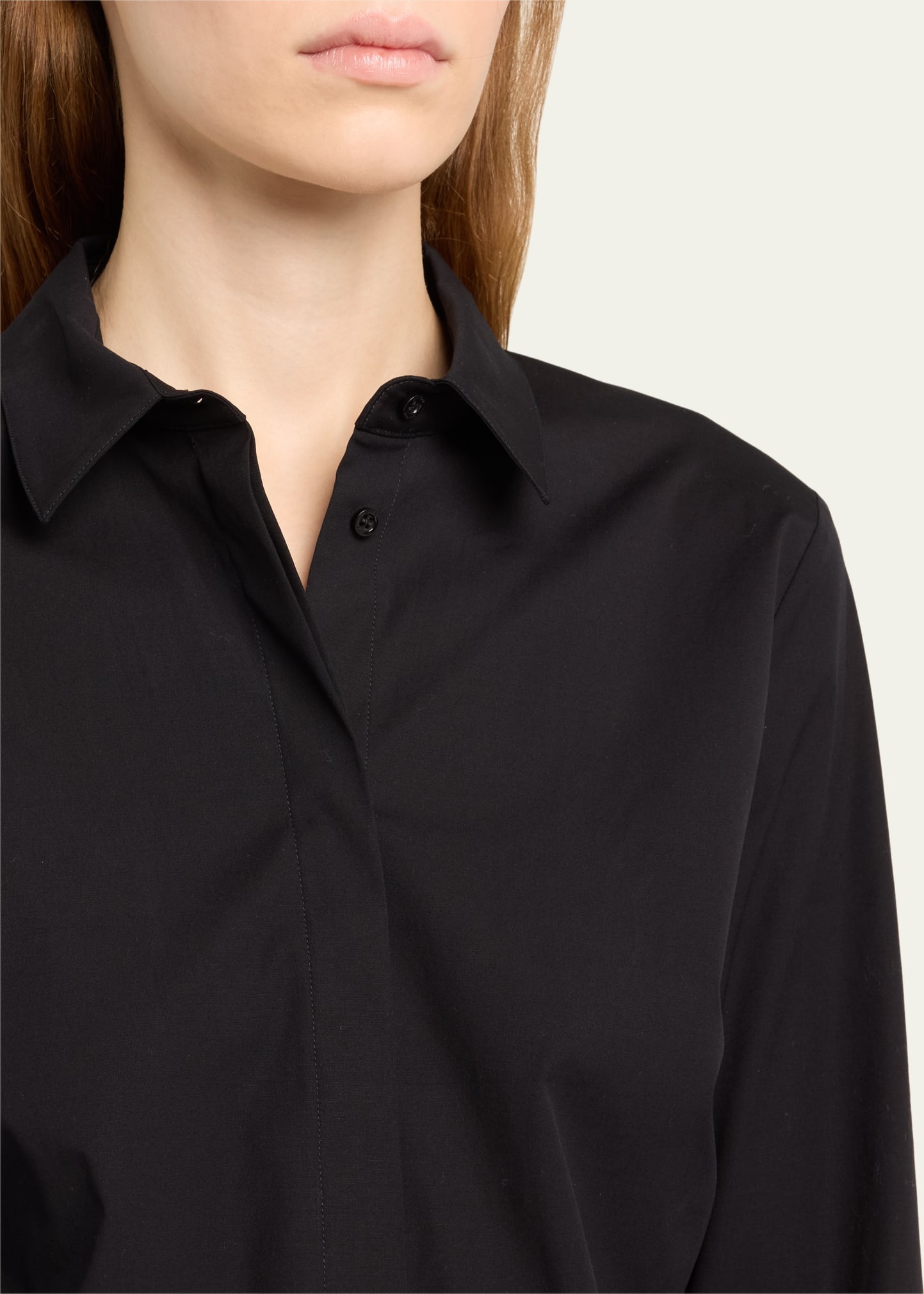 Cotton Poplin Blouse Bodysuit - 5