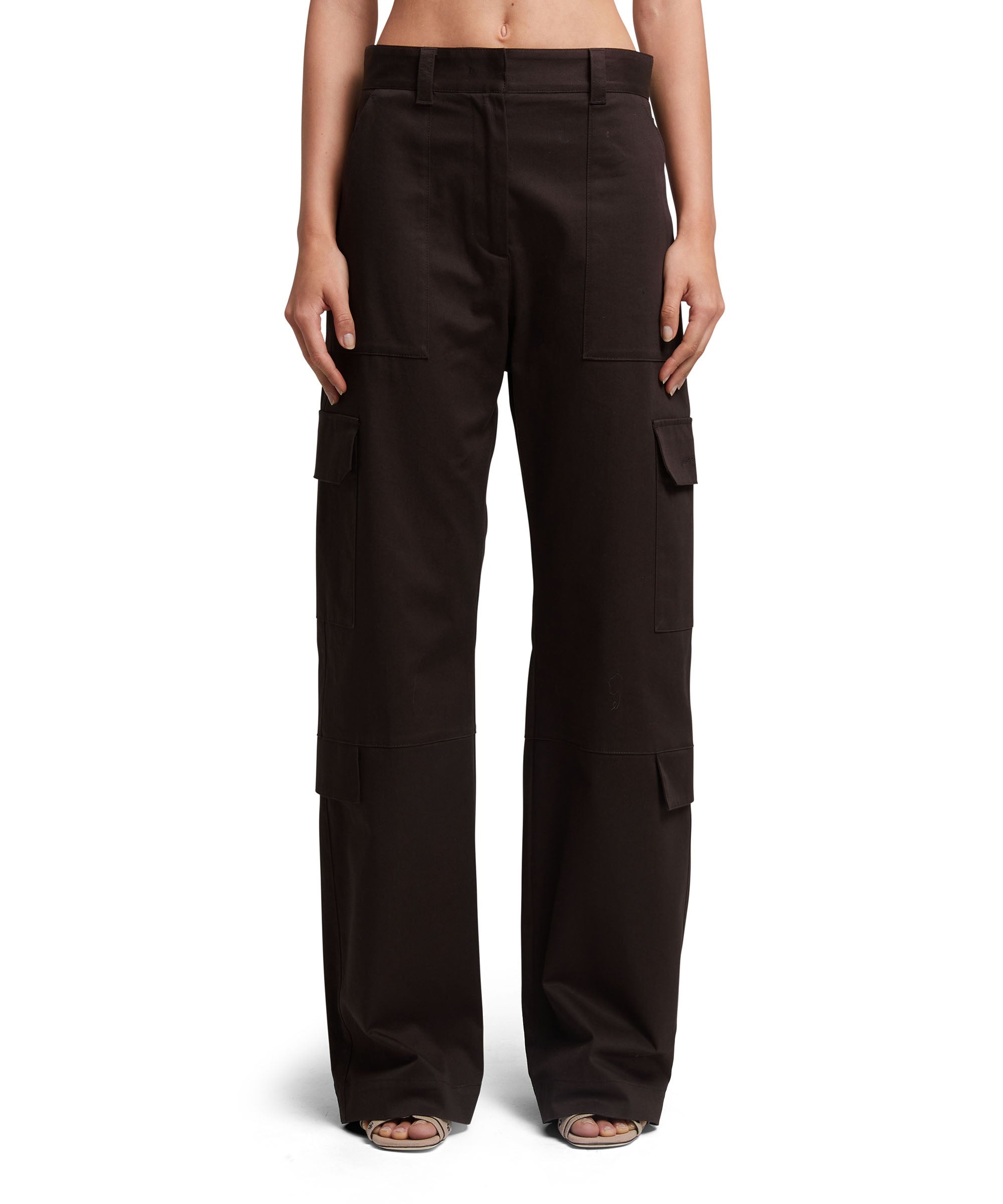 Stretch cotton gabardine cargo pants - 2