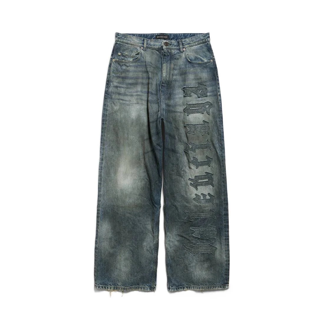Men's Minimal Baggy Pants in Dirty Grey/light Blue - 1