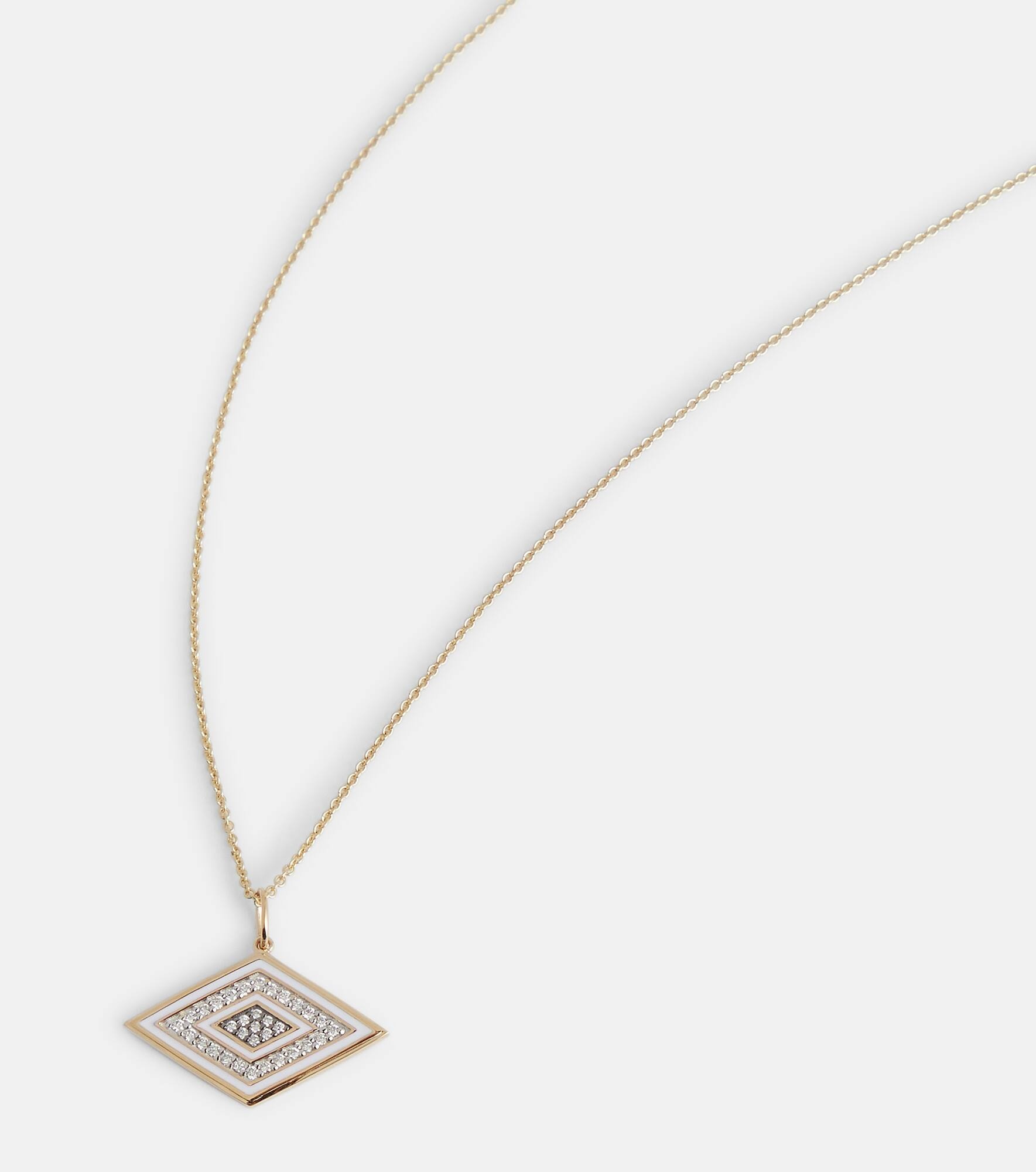 Groovy Eye 14kt yellow gold necklace with diamonds - 6