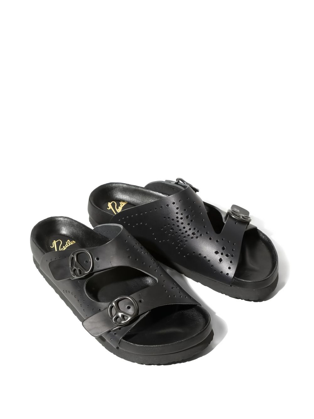 perforated buckle sandals - 2