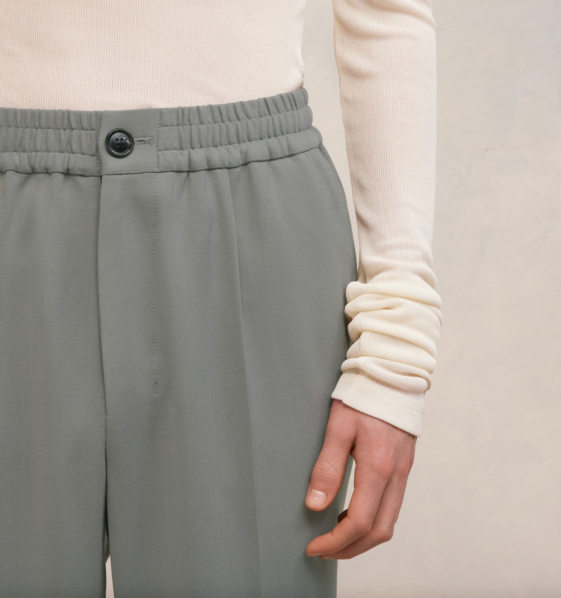 Elasticated Waist Cropped Fit Trousers - 7