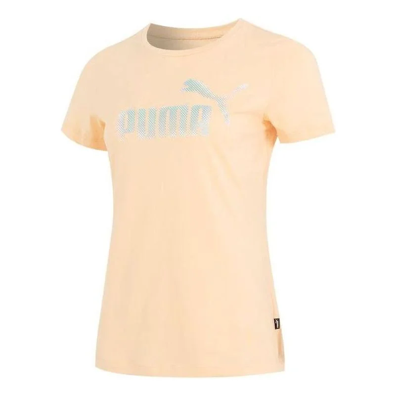 (WMNS) PUMA Essentials Logo T-Shirt 'Yellow Silver' 682140-45 - 1