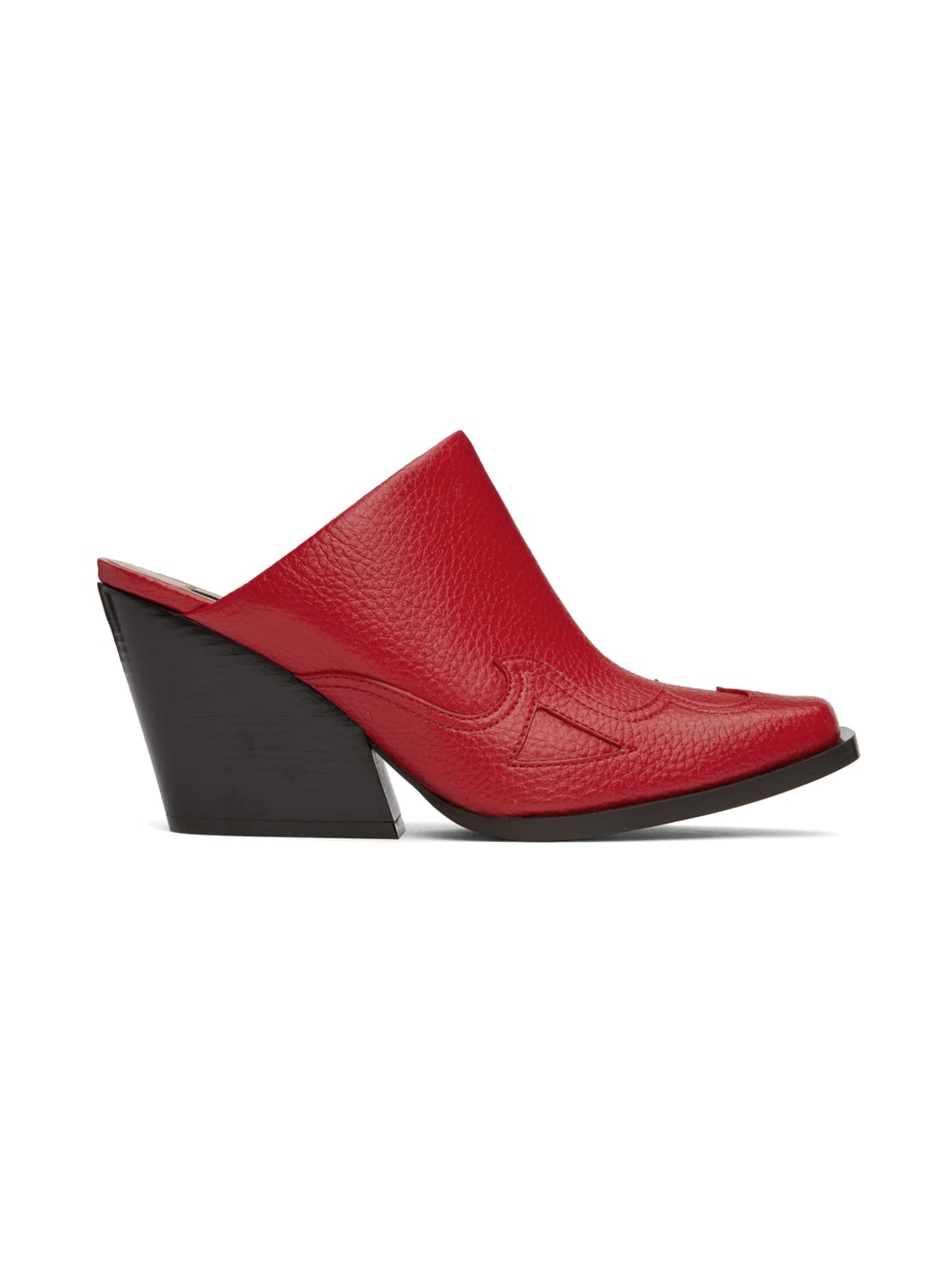 Red Cowboy Cloudy Mules - 1