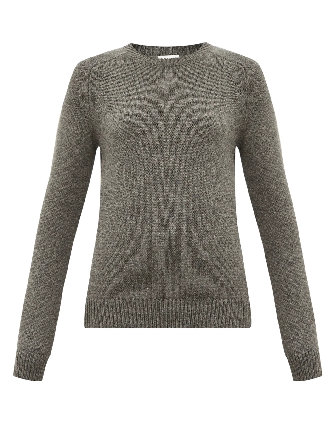 Round-neck camel-hair sweater - 1