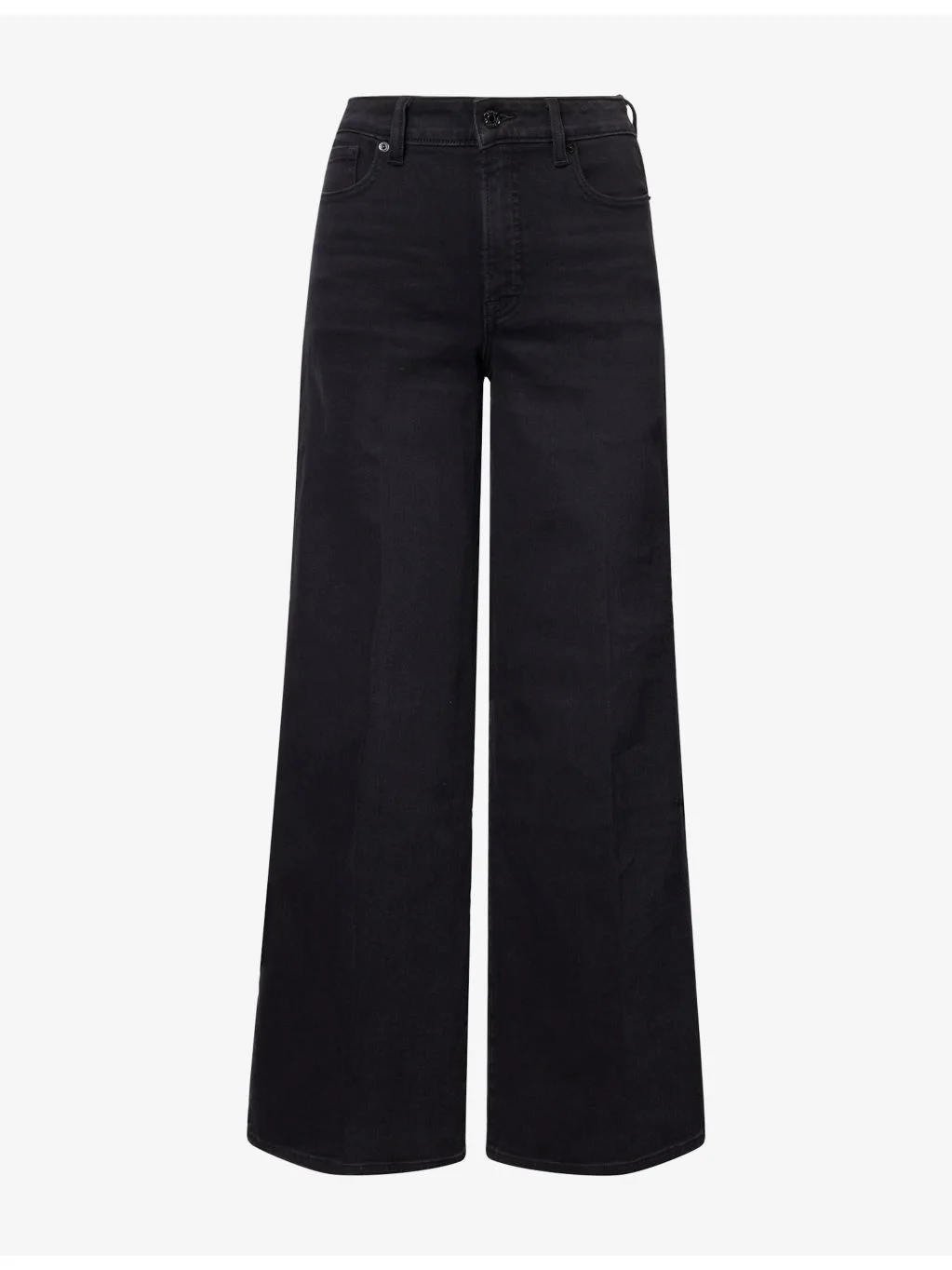 High-Rise Wide-Leg Denim Jeans - 1