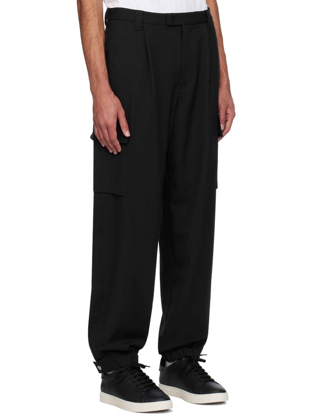 Black Pocket Cargo Pants - 2
