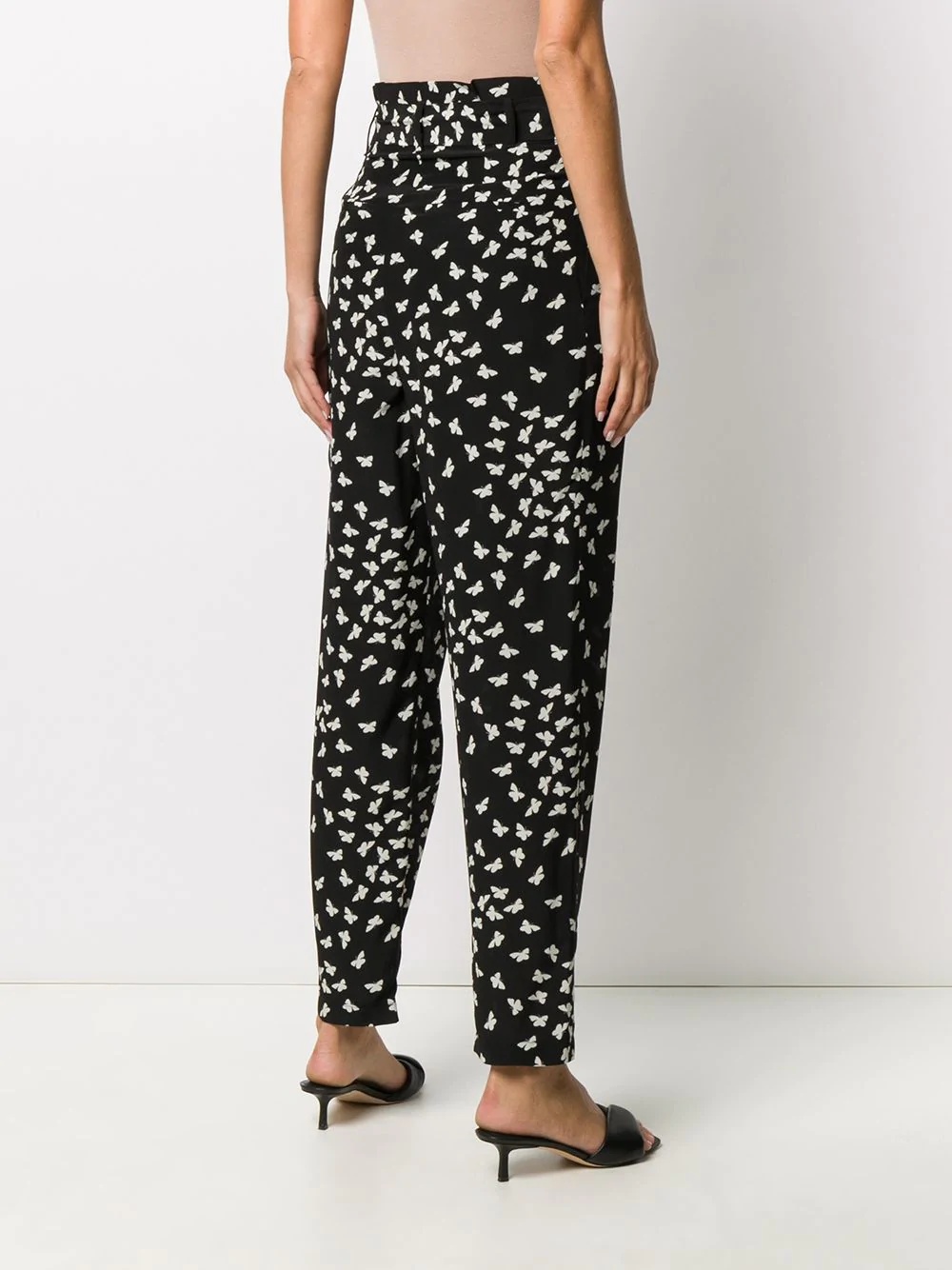 butterfly print trousers - 4