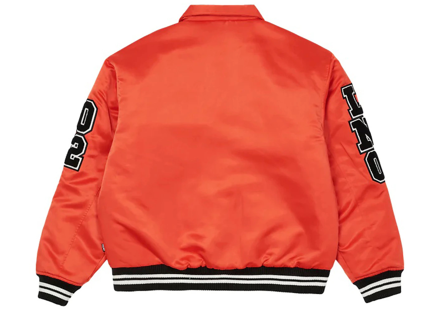 Palace Satin Varsity Jacket Orange - 3