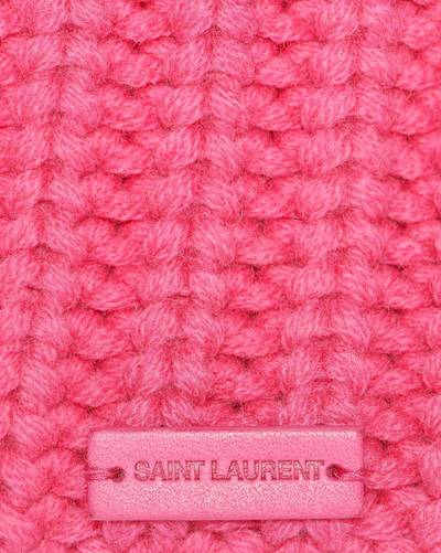 SAINT LAURENT knitted cuff beanie in cashmere outlook