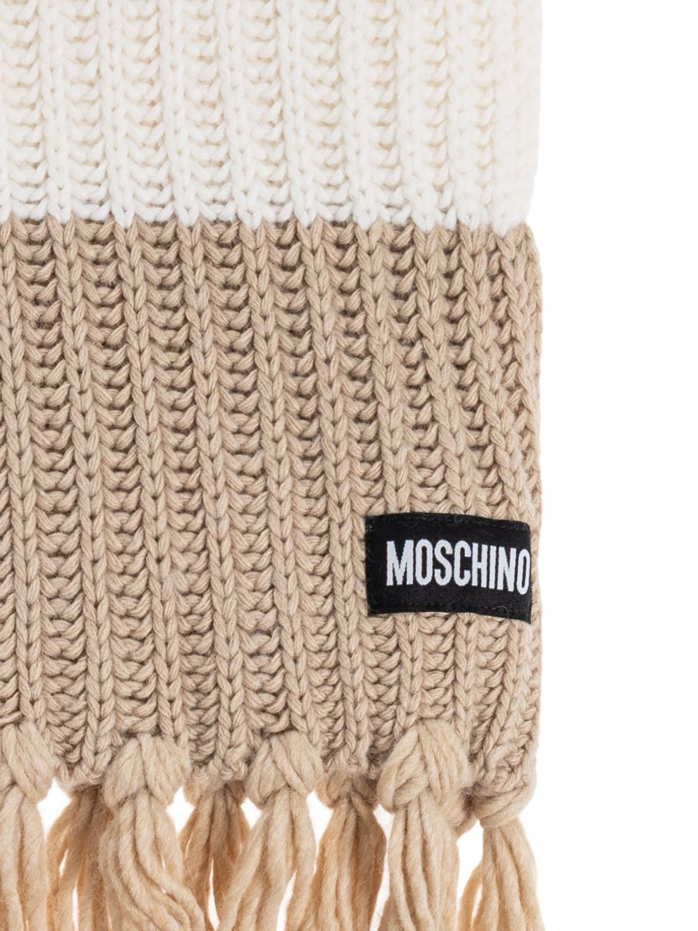ribbed-knit fringed scarf - 3