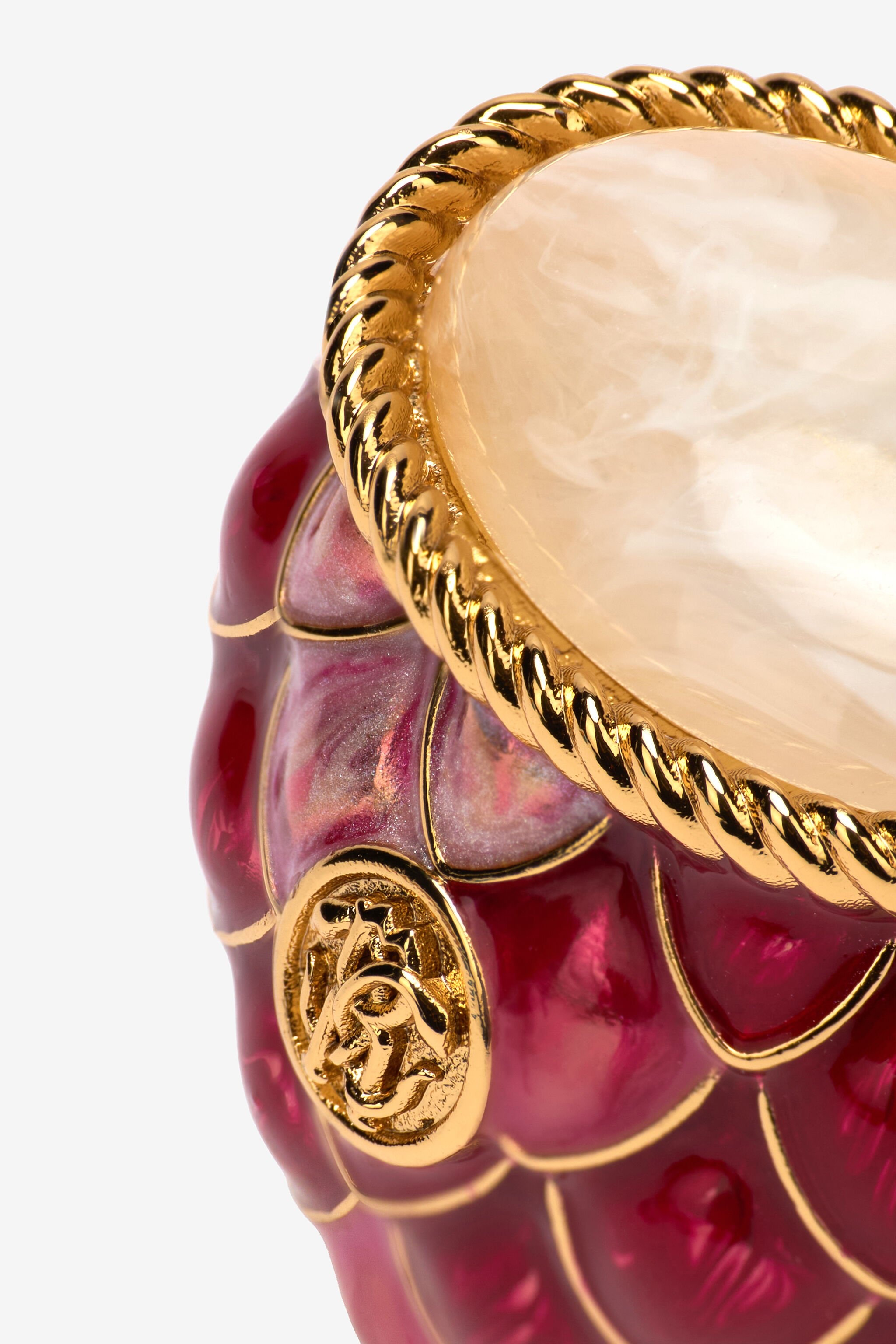 Cocktail Ring With Scales And Gem - 5