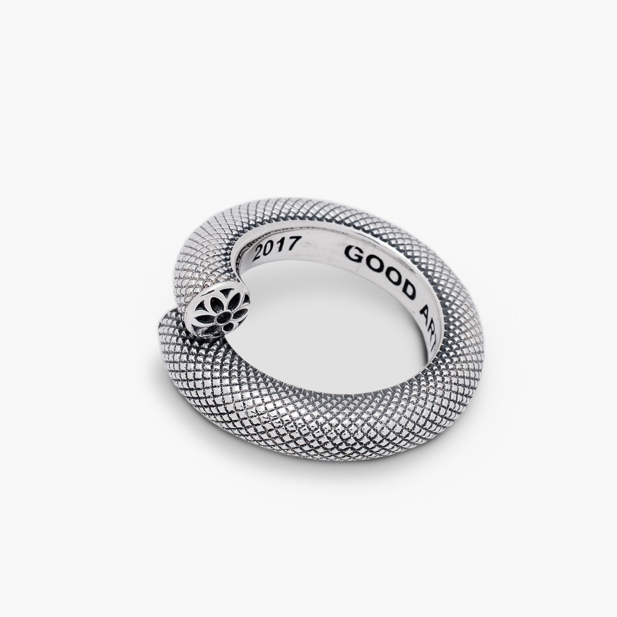 RS-NIXON-S-GSBM GOOD ART HLYWD Trick Dicky / Nixon Ring Goosebump - Sterling Silver - 7