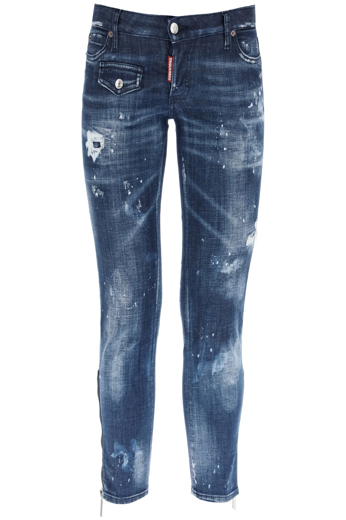 JENNIFER CROPPED JEANS WITH ZIP - 1