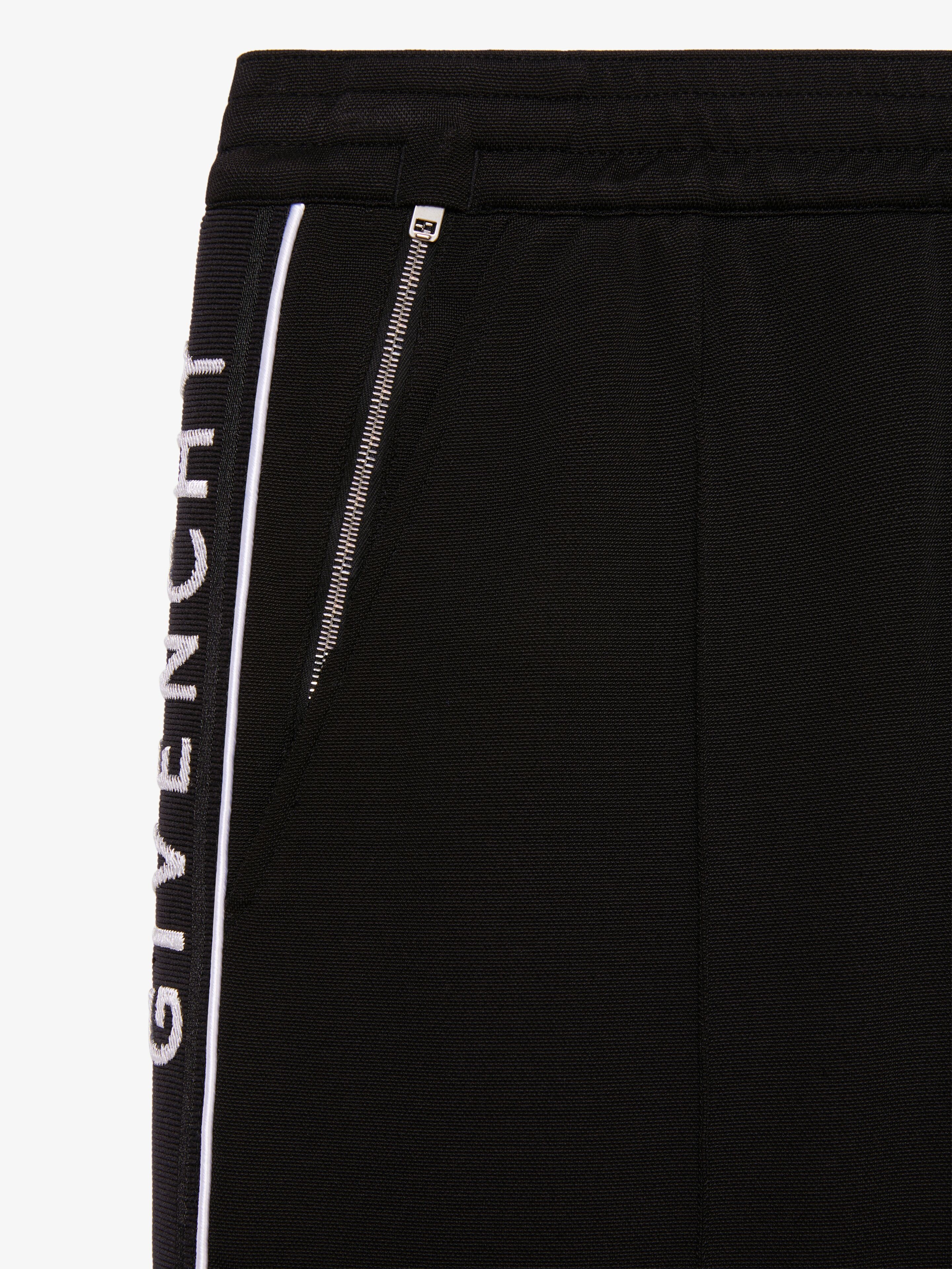 SLIM FIT JOGGER PANTS IN FLEECE WITH GIVENCHY BANDS - 5