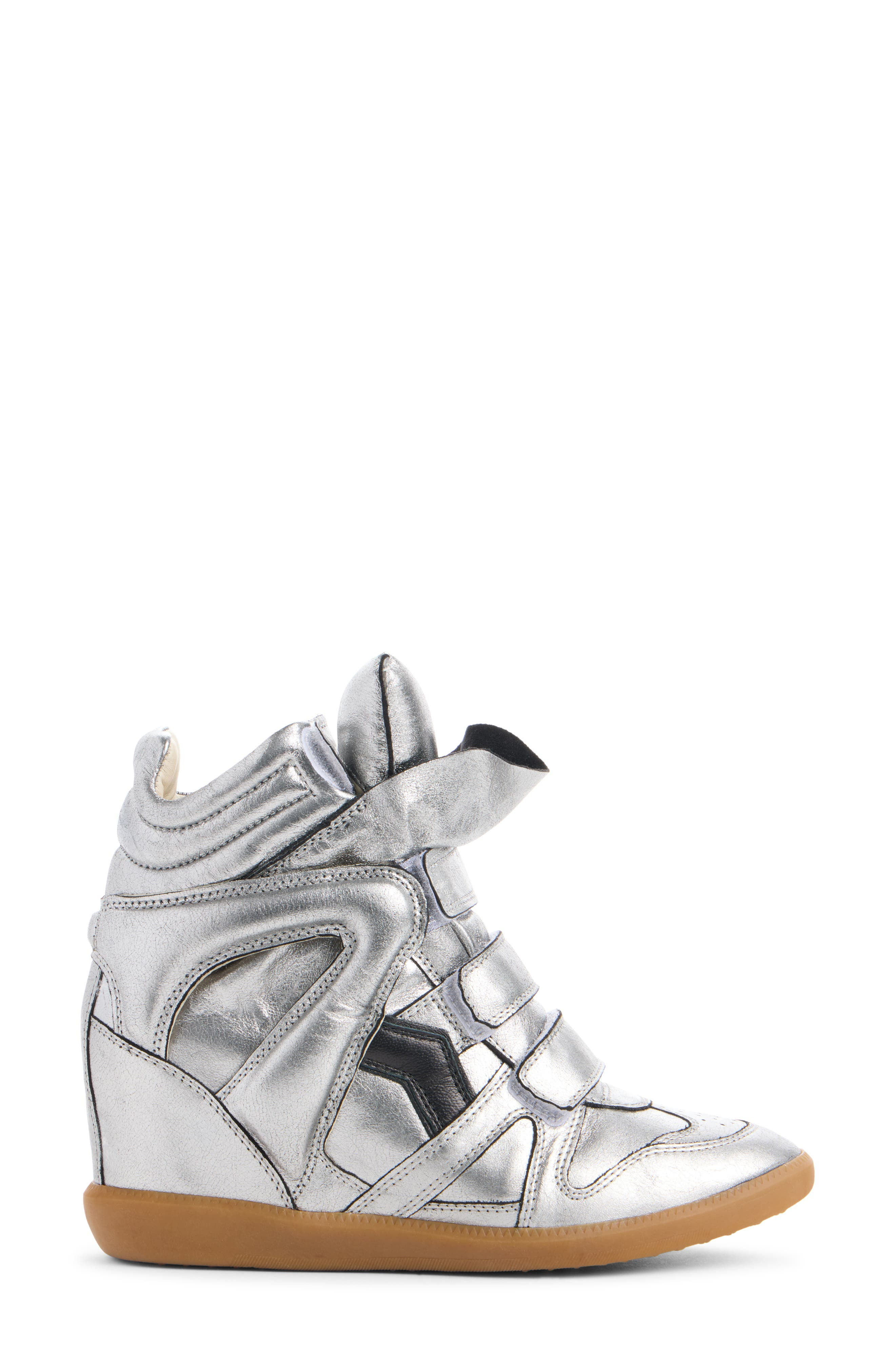 Isabel Marant Bekett Hidden Wedge High Top Sneaker in Gun Metal at Nordstrom - 3