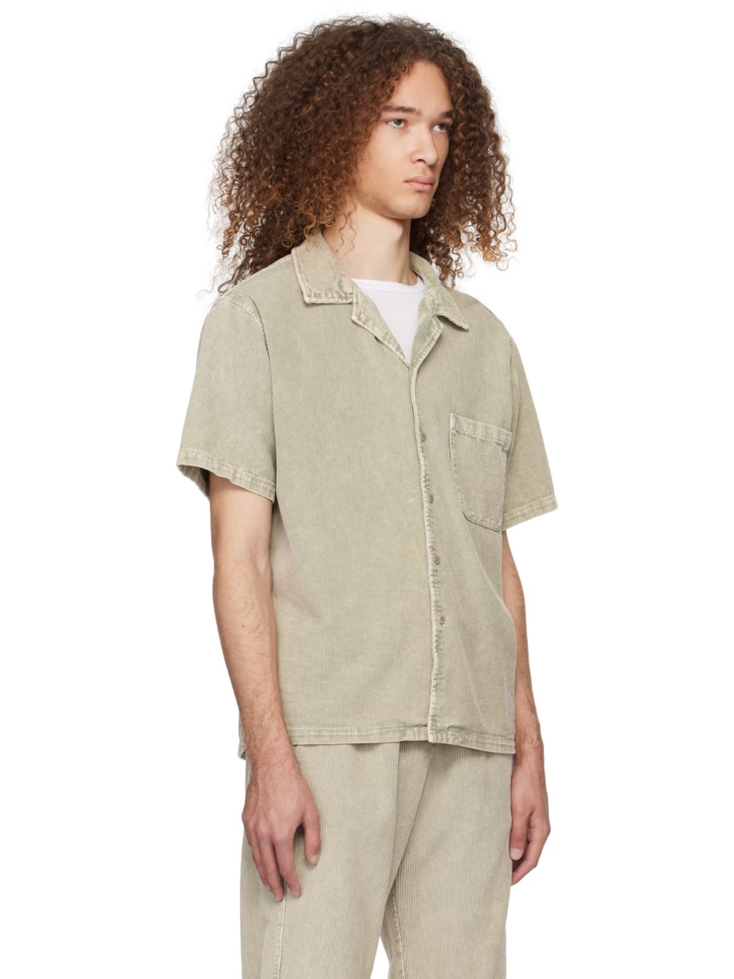 Khaki Buttoned Shirt - 2