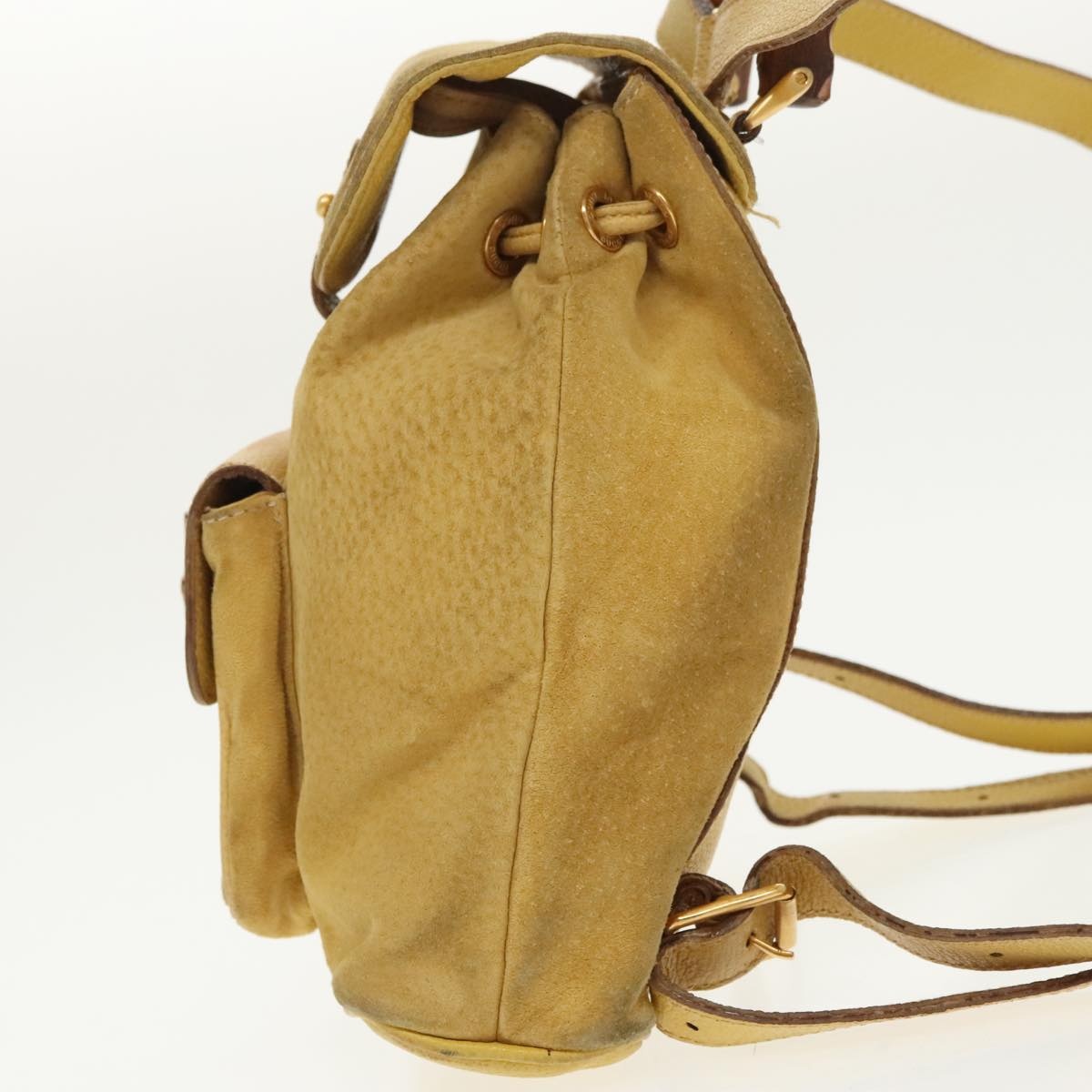GUCCI Bamboo Backpack Suede Leather Yellow Gold 003 2058 003 2058 - 4