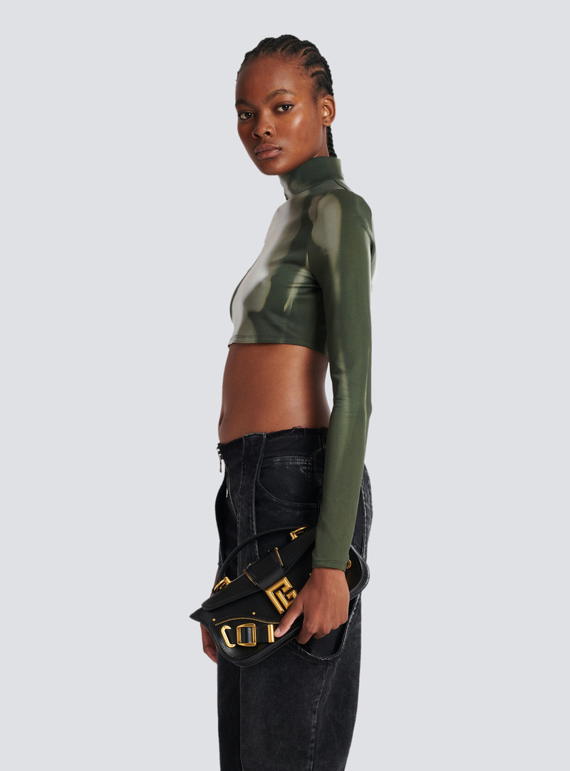 Balmain Blaze clutch bag in smooth leather outlook