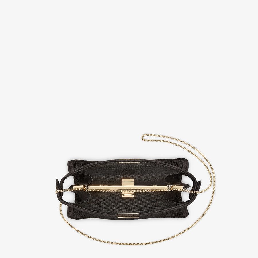 Black canvas bag with embroidery - 4