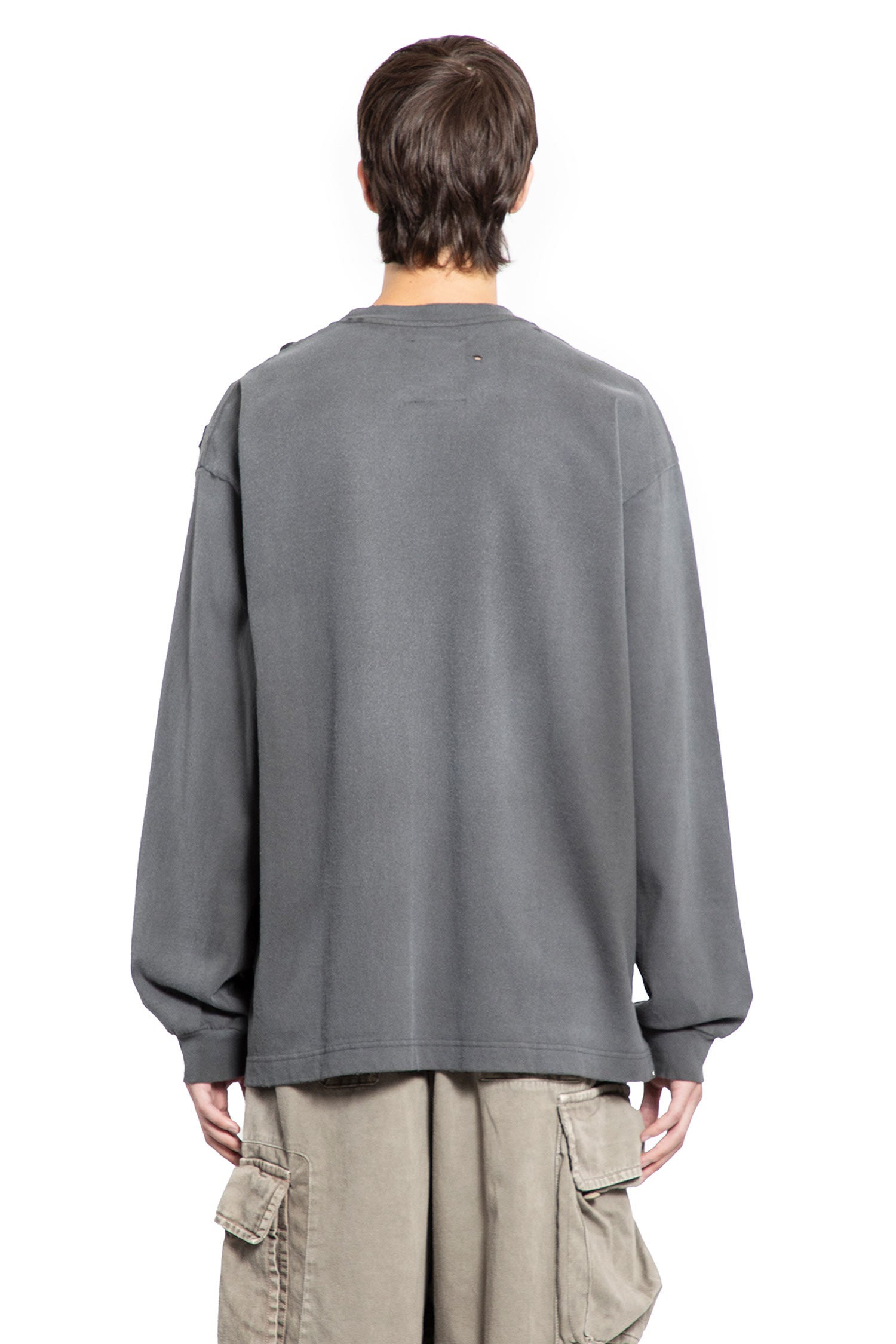 Embellished Distressed Long Sleeve Tee - 3