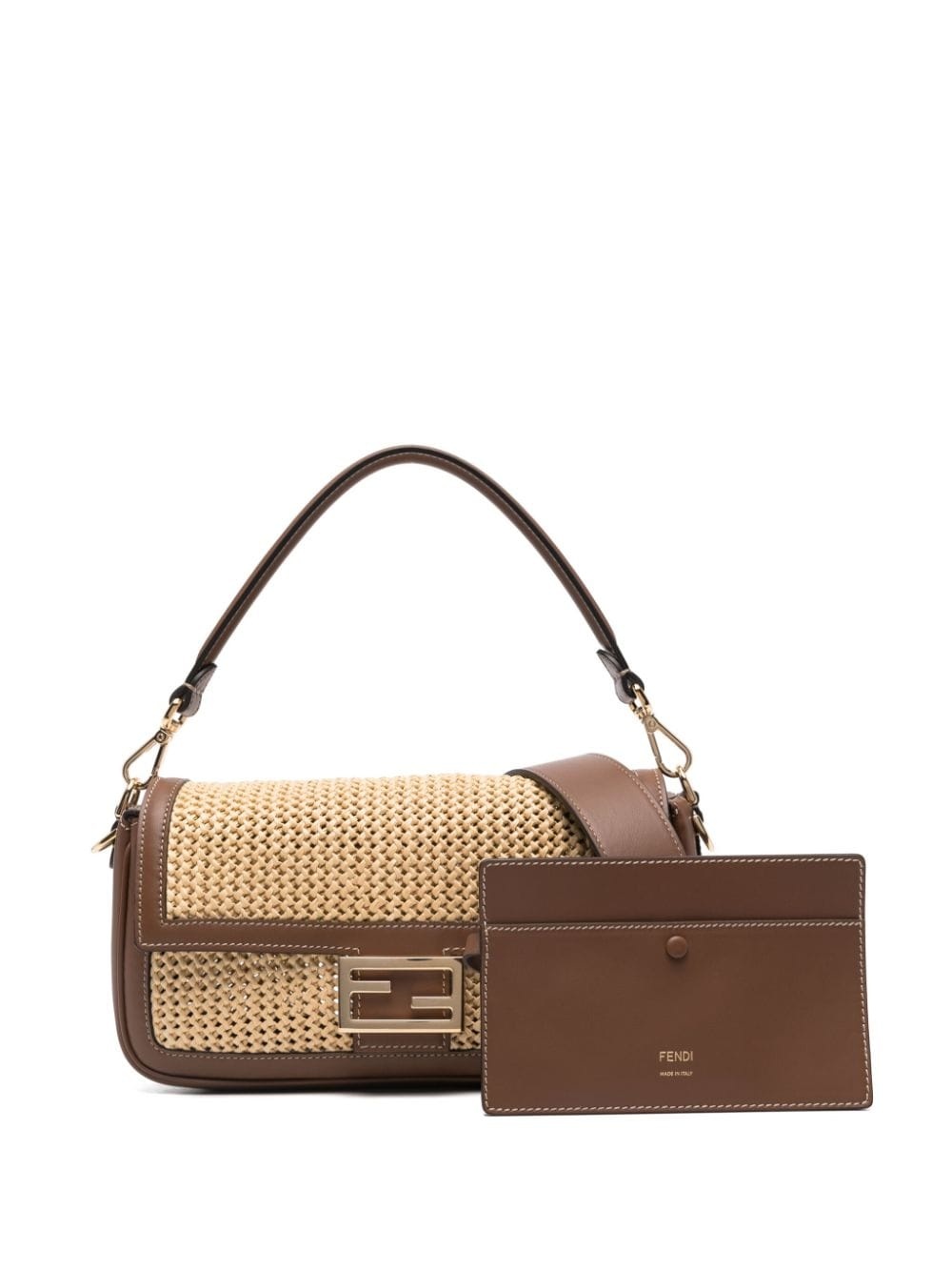 Baguette macramÃ©-detail shoulder bag - 6