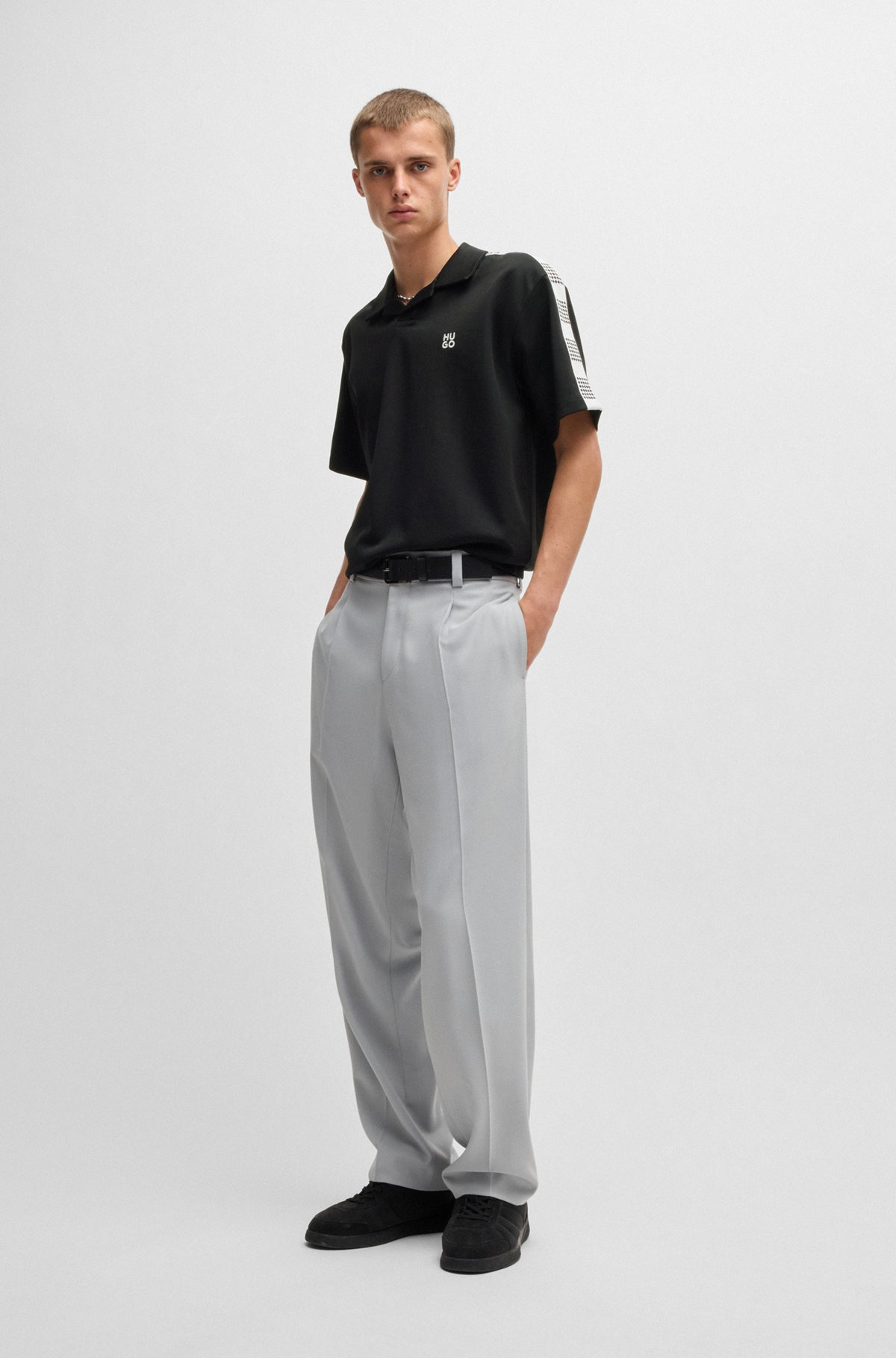 POLO SHIRT WITH CHECKED TAPE - 4